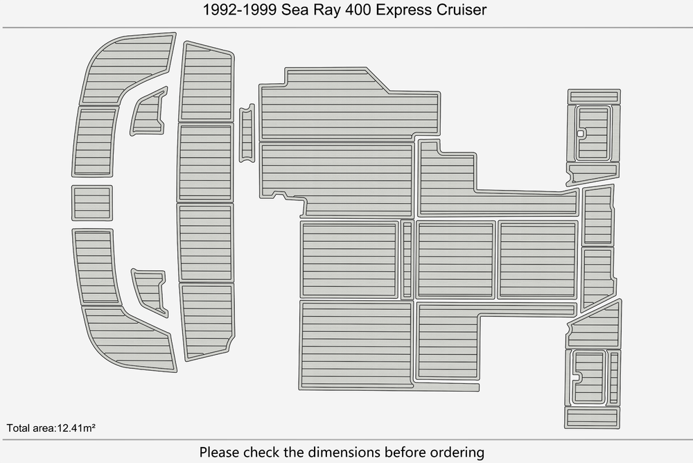 1992-1999 Sea Ray 400 Express Cruiser Cockpit Swim platform 1/4"6mm EVA floor