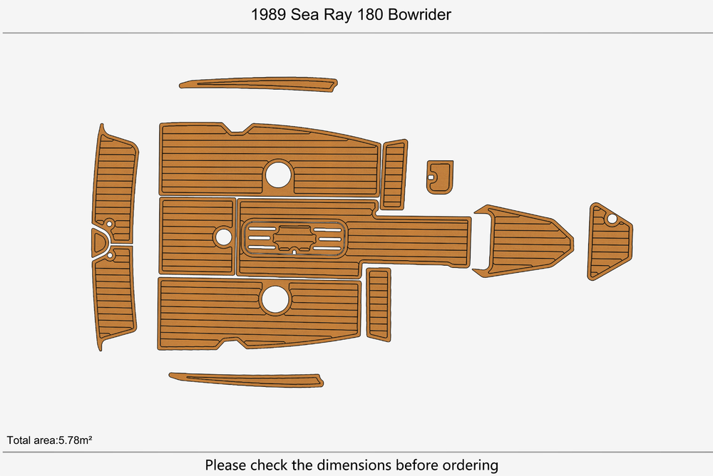 1989 Sea Ray 180 Bowrider Marine teak deck EVA Foam Boat flooring