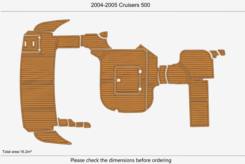 2004-2005 Cruisers 500 Cockpit Swim platform 1/4"6mm EVA Foam carpet faux floor