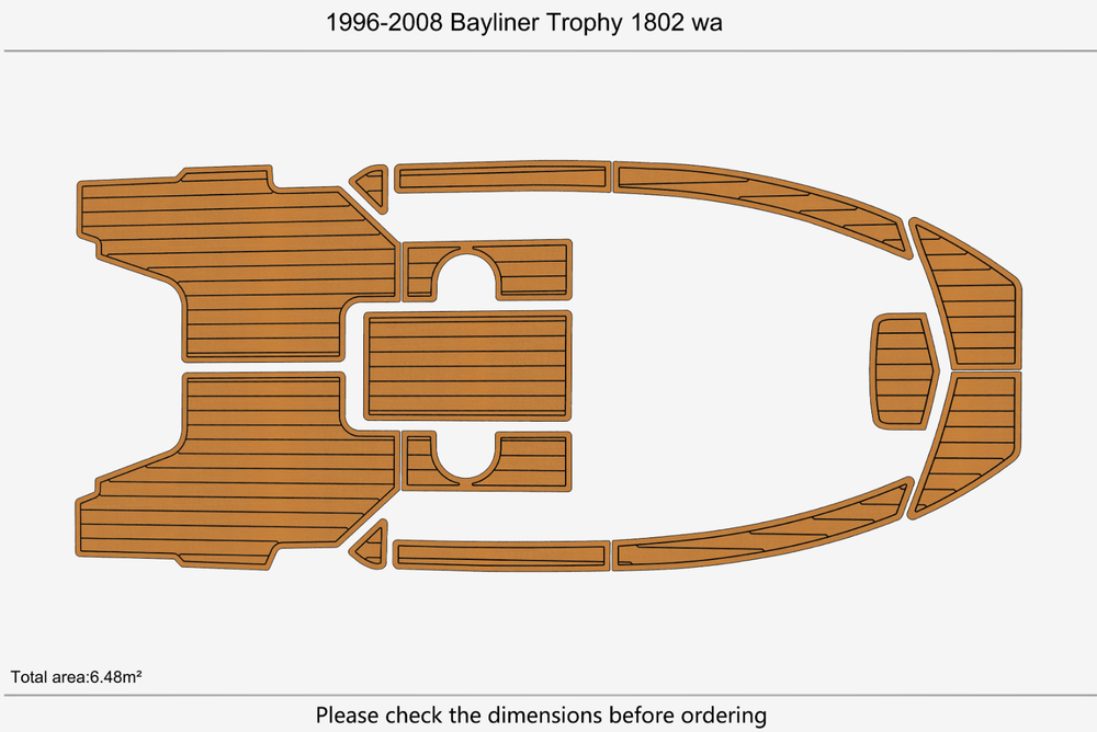 1996-2008 Bayliner Trophy 1802 wa Marine teak deck EVA Foam Boat flooring