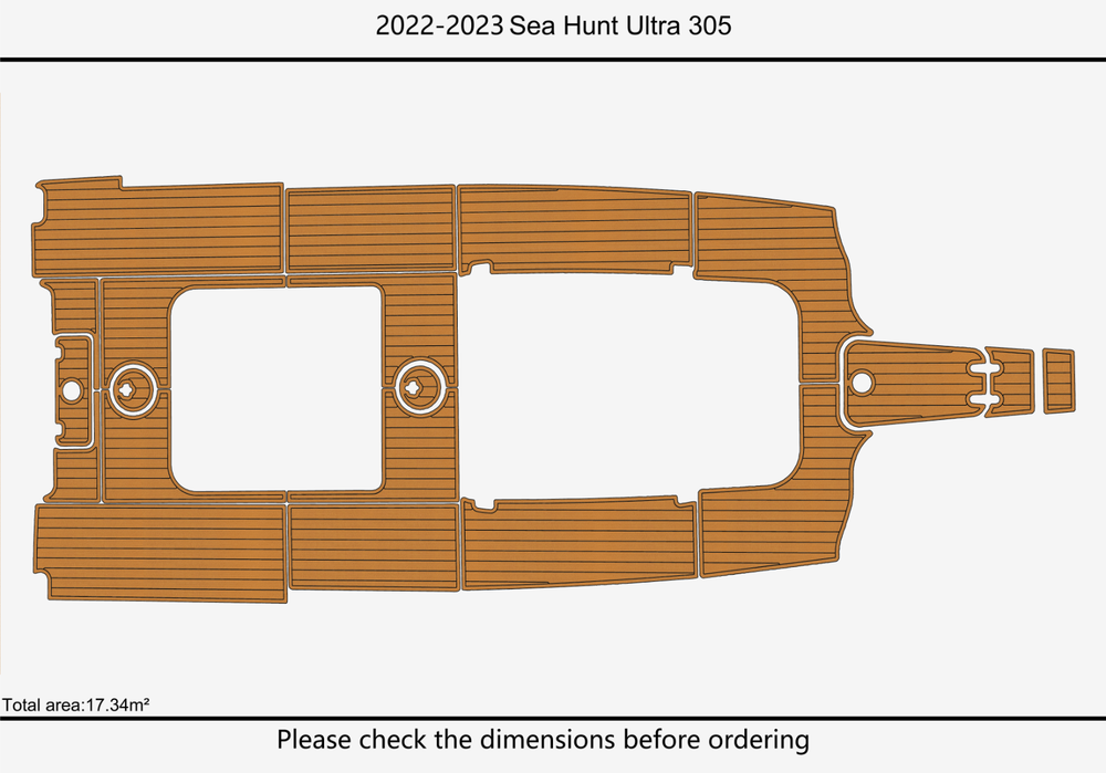2022-2023 Sea Hunt 305 ULTRA Cockpit 1/4"6mm EVA Foam floor