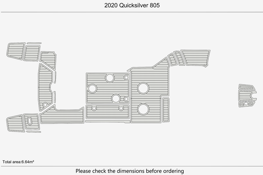 2020 Quicksilver 805 Marine teak deck EVA Foam Boat flooring