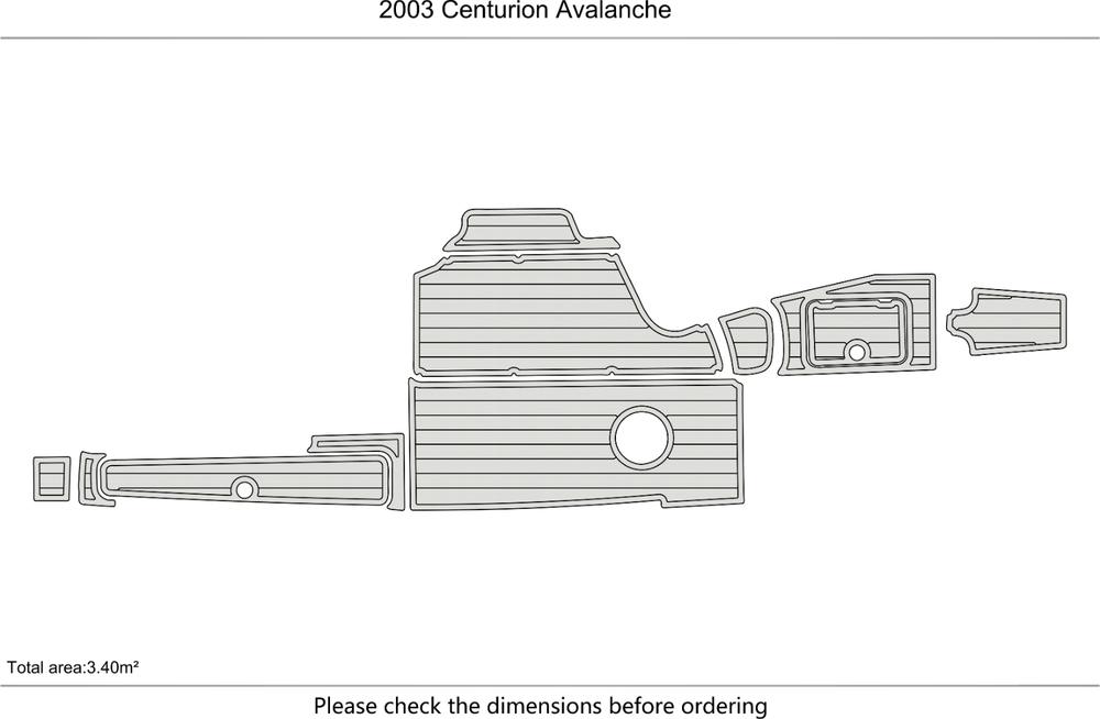 2003 Centurion Avalanche Anti-slip mat Custom EVA teak marine deck flooring