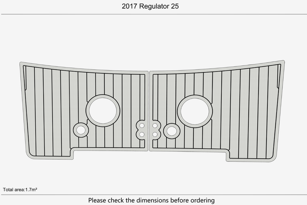 2017 Regulator 25 Swim platform 1/4"6mm EVA Foam faux floor