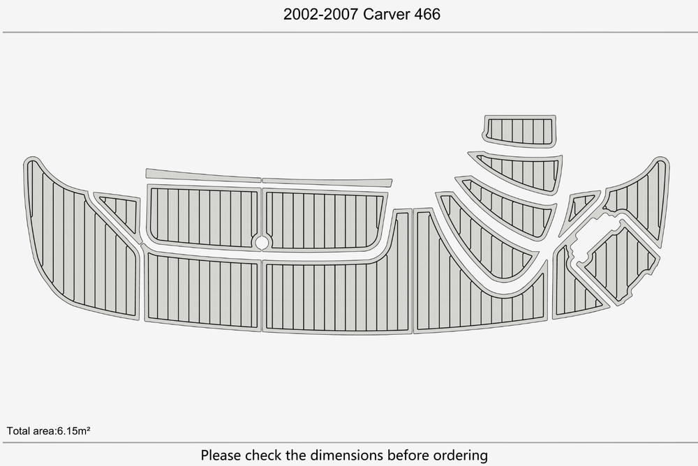 2000-2007 Carver 466 Swim platform 1/4"6mm EVA Foam carpet marine faux mat floor