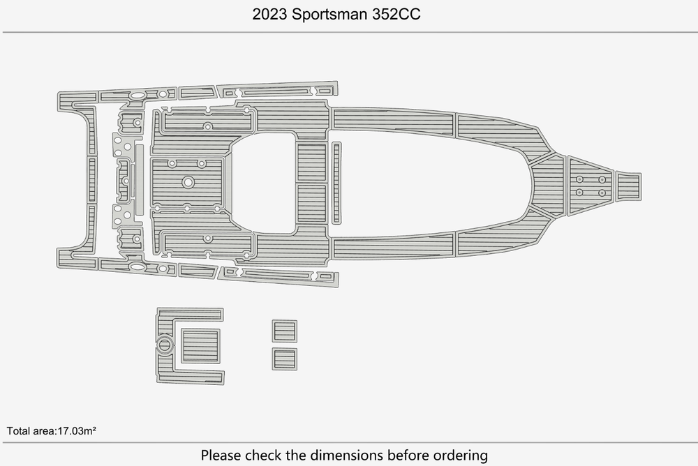 2023 Sportsman 352CC Marine teak deck seadek EVA Foam Boat flooring