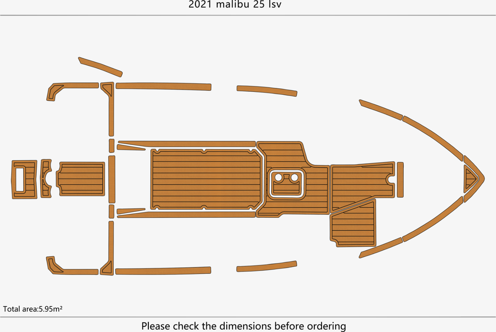 2021 Malibu 25 lsv Anti-slip mat Custom EVA faux teak marine deck flooring