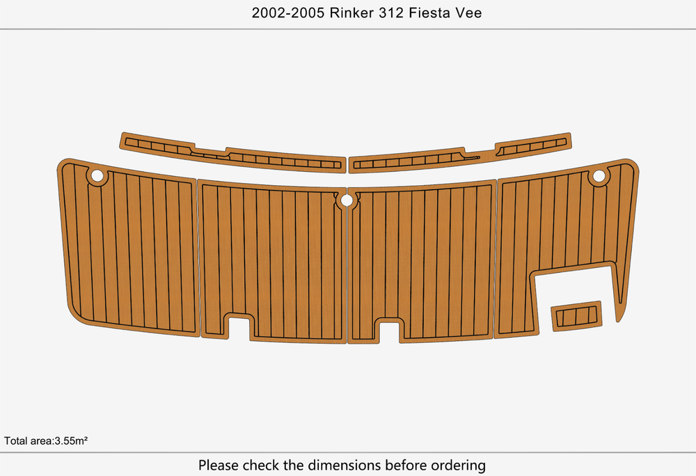 2002-2005 Rinker 312 Fiesta Vee SP Marine teak deck EVA Foam Boat flooring