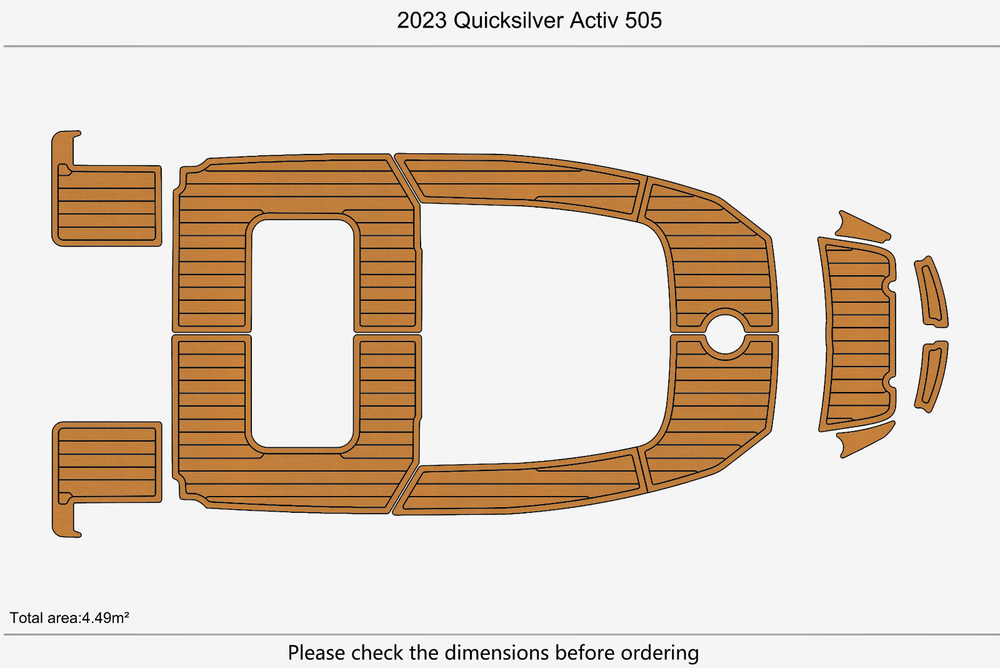 2023 Quicksilver Activ 505 Marine teak deck EVA Foam Boat flooring