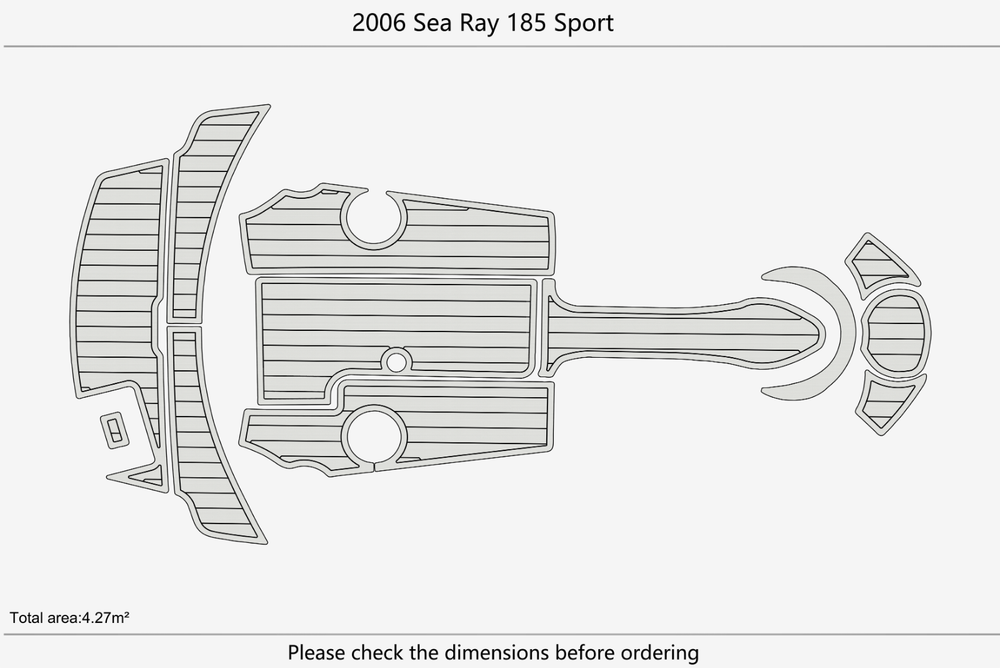 2006 Sea Ray 185 Sport Marine teak deck EVA Foam Boat flooring