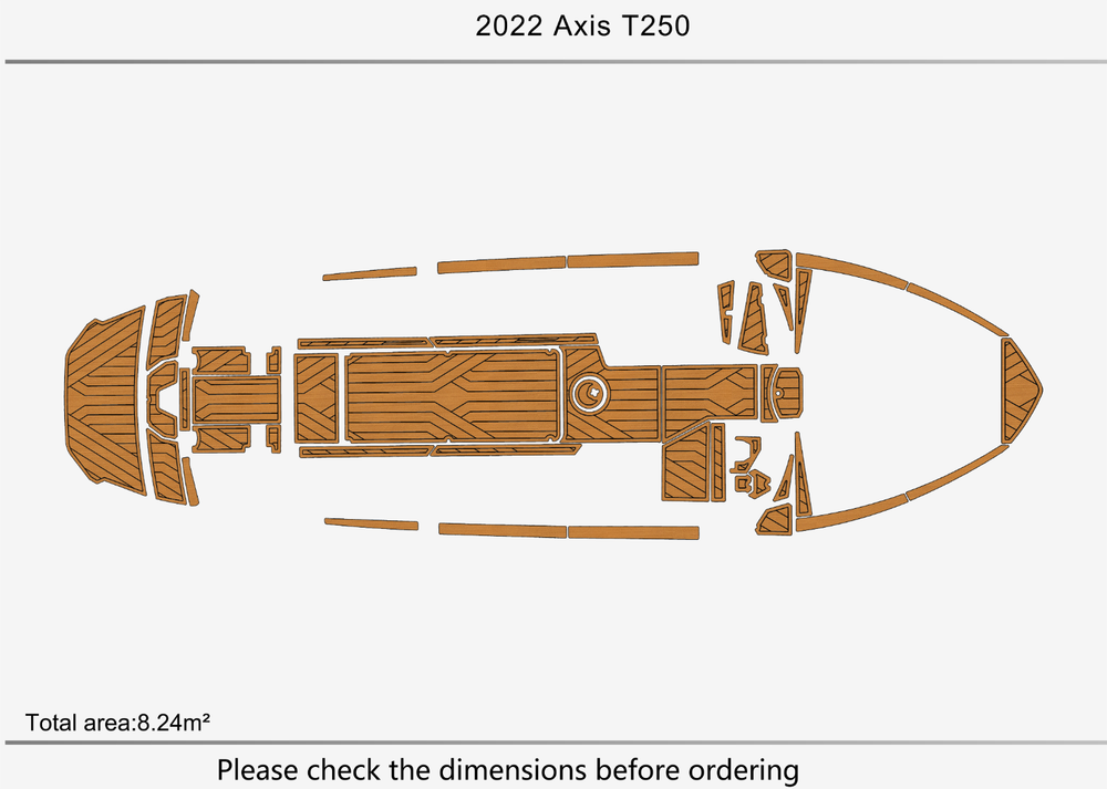 2022 Axis T250 Marine teak deck EVA Foam Boat flooring