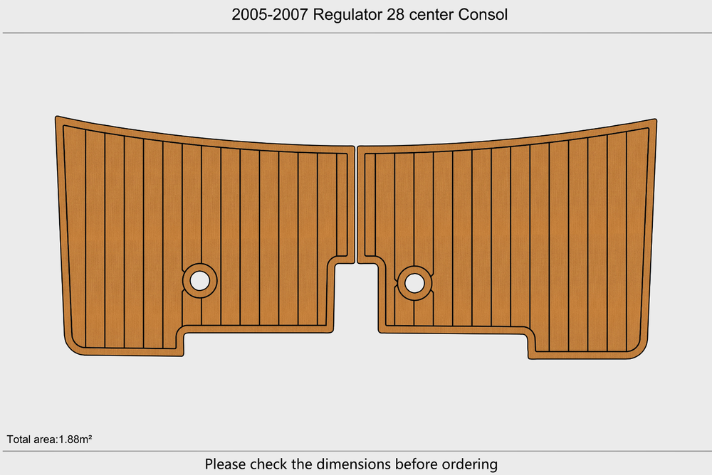 2005-2007 Regulator 28 center Consol Swim platform 1/4" 6mm EVA faux mat Floor