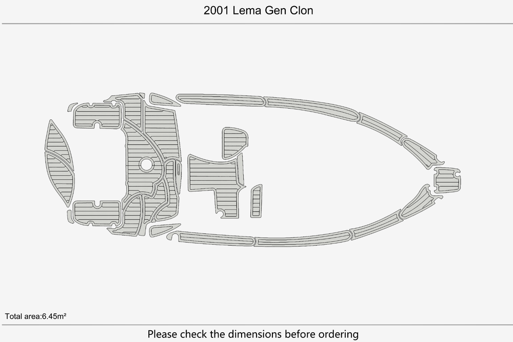 2001 Lema Gen Clon Marine teak deck EVA Foam Boat flooring