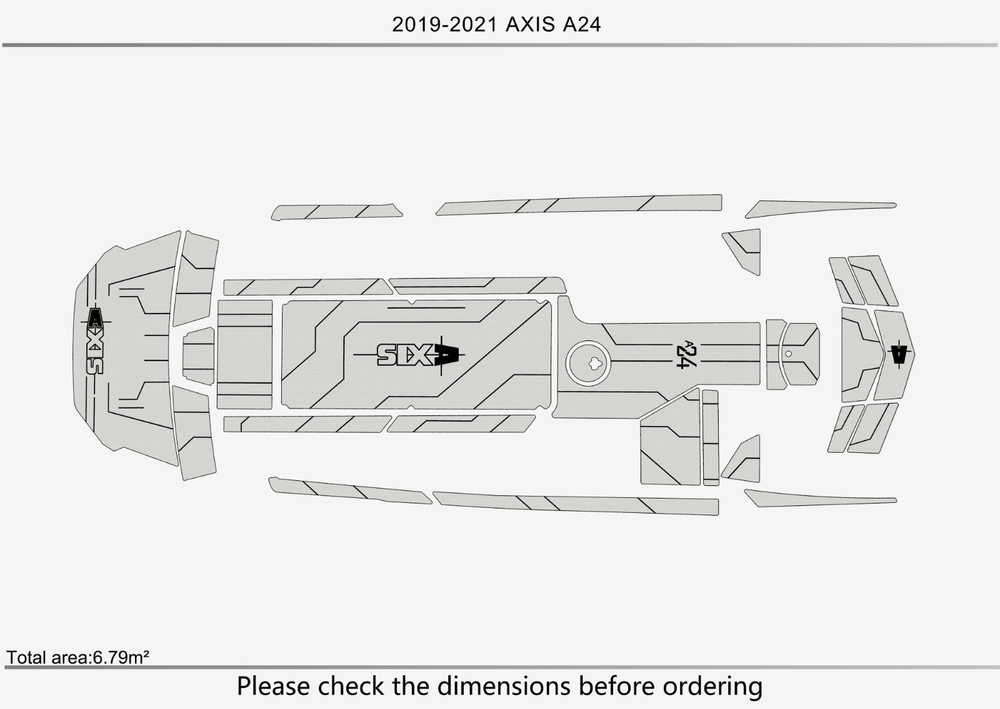 2019-2021 Axis A24 Marine teak deck EVA Foam Boat flooring