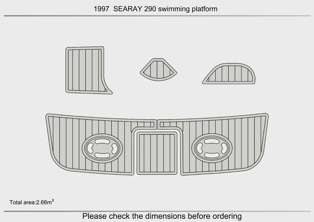 1997-2001 Sea Ray 290 Sundancer Marine teak deck seadek EVA Foam Boat flooring