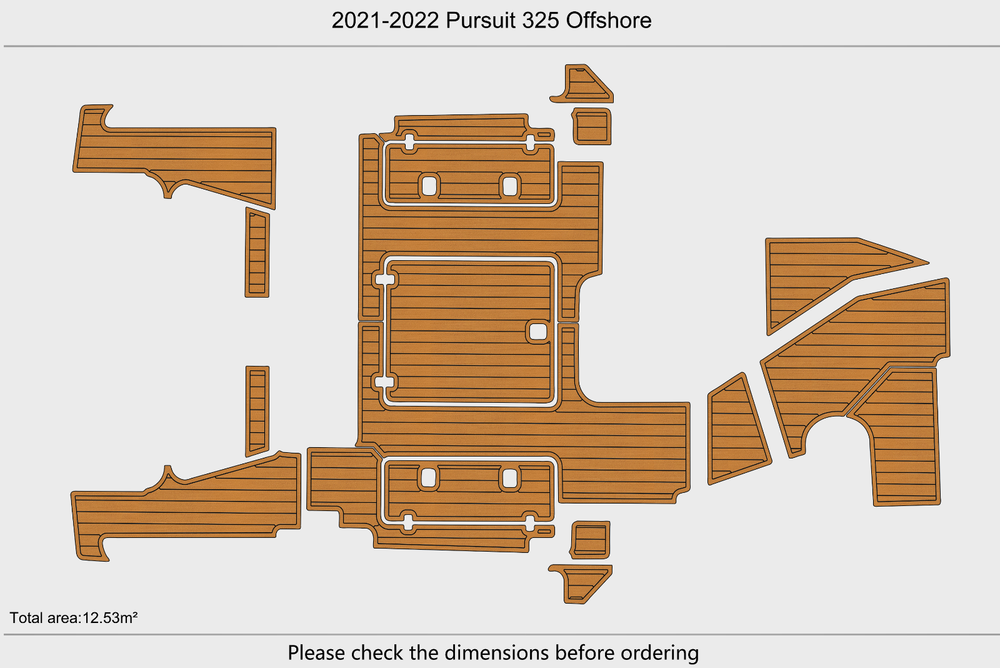 2021-2022 Pursuit 325 Offshore Cockpit Swim platform 1/4"6mm EVA Foam mat floor