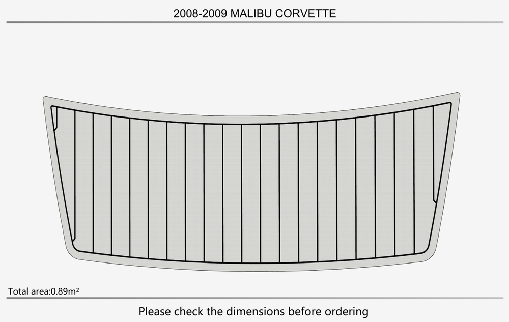 2008-2009 Malibu Corvette Swim platform 1/4" 6mm EVA faux faom teak mat floor