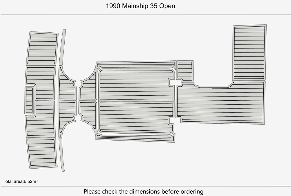 1990 Mainship 35 Open Cockpit Swim platform 1/4"6mm EVA Foam faux mat floor