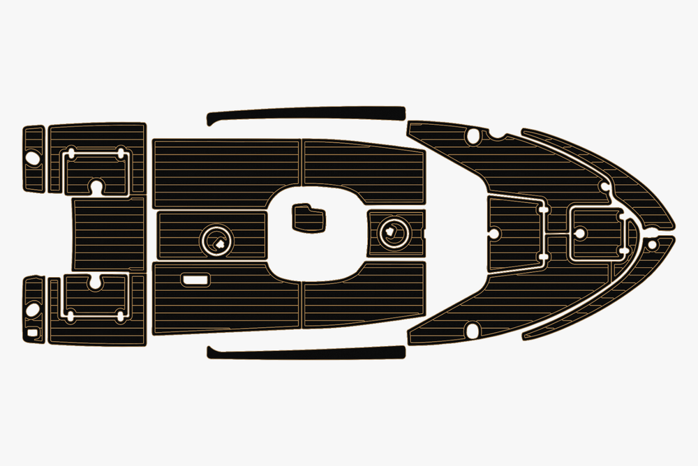 2013-2015 Mako 18 LTS Deck Anti-slip mat Custom EVA faux teak marine flooring