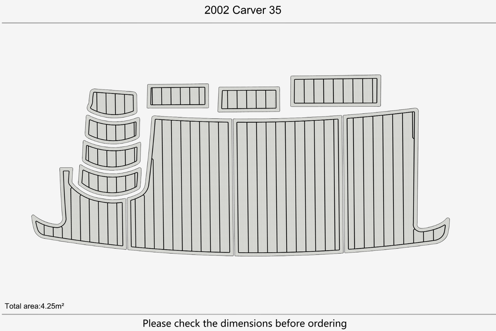 2002 Carver 35 Swim platform 1/4"6mm EVA Foam carpet marine fuax mat floor
