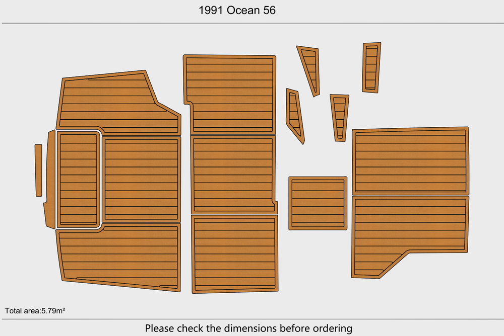 1991 Ocean 56 Cockpit 1/4"6mm EVA Foam floor