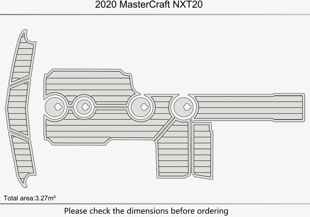 2020 Mastercraft NXT20 Swim Platform cockpit 1/4" 6mm EVA foam floor