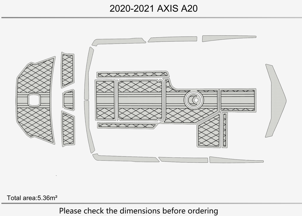 2020-2021 AXIS A20 Marine teak deck EVA Foam Boat flooring
