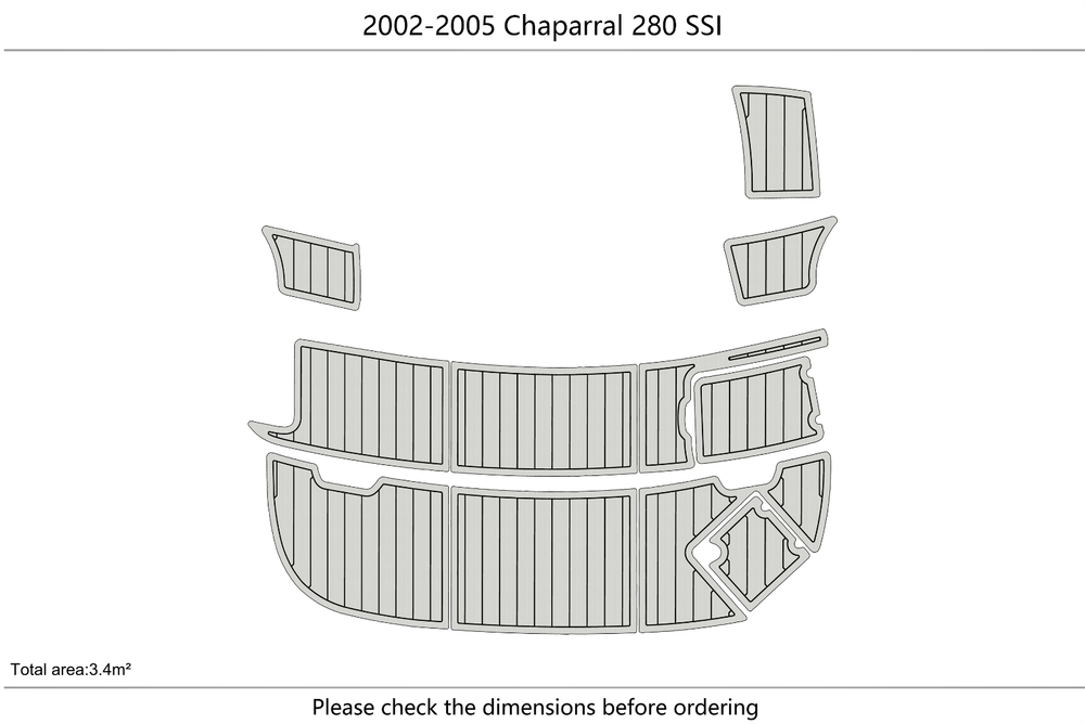 2002 CHAPARRAL 280 SSI Anti-slip mat Custom EVA teak marine deck flooring