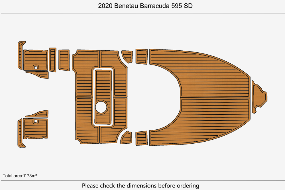 2020 Benetau Barracuda 595 SD Anti-slip Custom EVA teak marine deck flooring