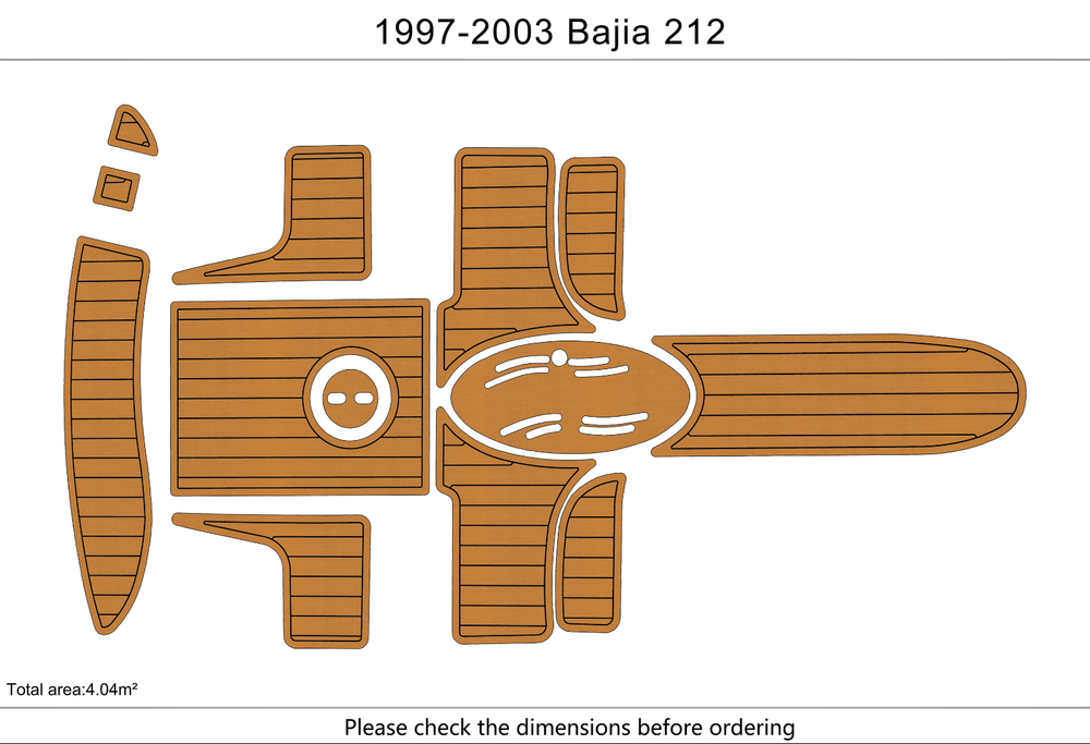 1997-2003 baja 212 Cockpit Swim platform 1/4"6mm EVA foam faux floor