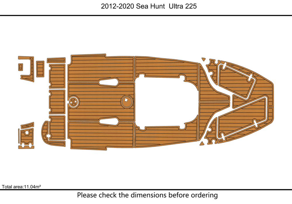 2020-2021 Sea Hunt 225 ULTRA Cockpit Swim platform 1/4"6mm EVA Foam faux floor