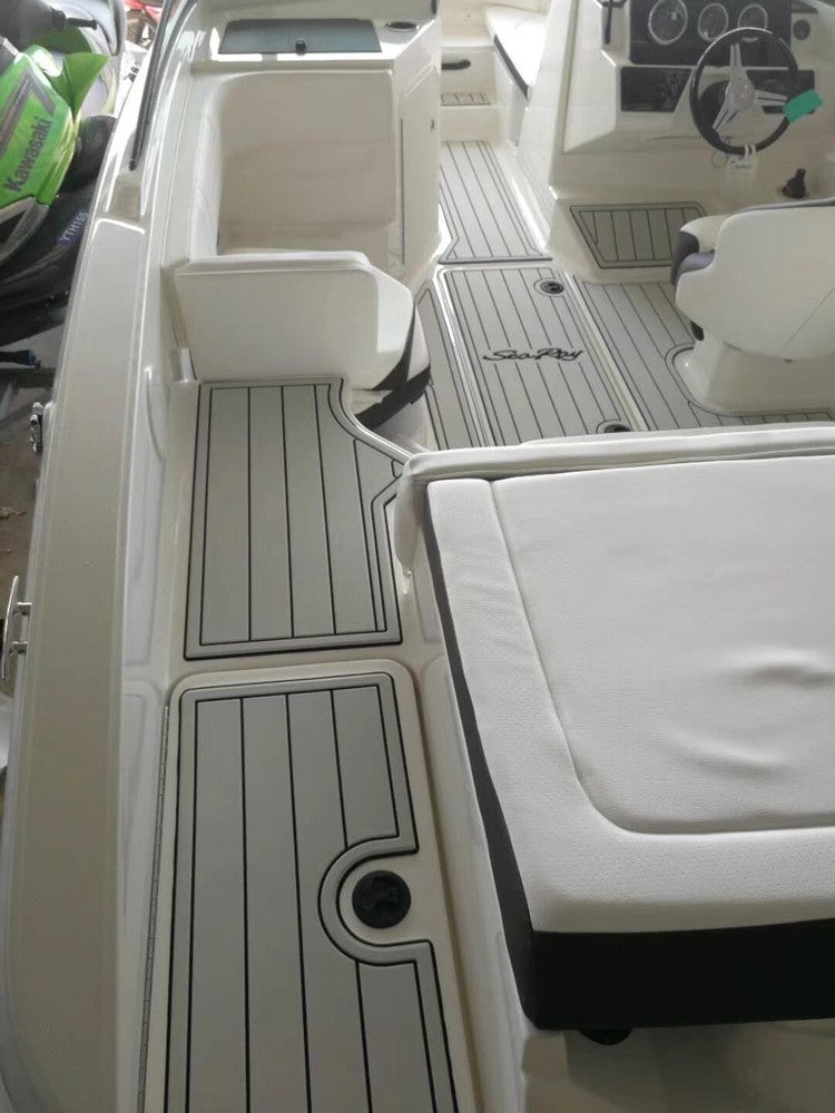 2015-2019 Sea Ray 190 SPX Outboard Anti-slip mat Custom EVA faux teak flooring