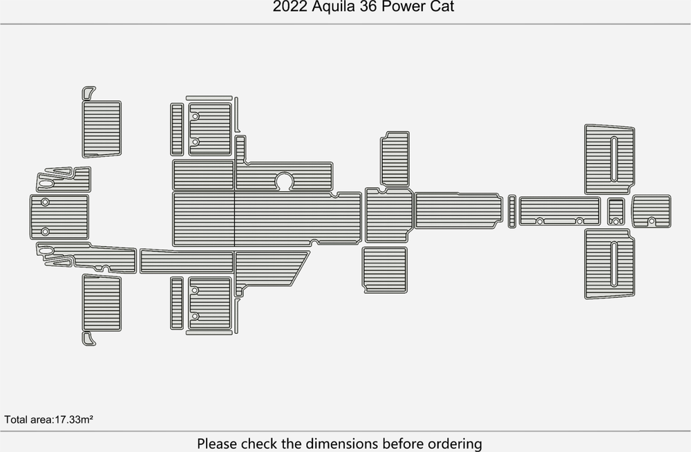 2022 Aquila 36 Power Cat Sport Marine teak deck seadek EVA Foam Boat flooring