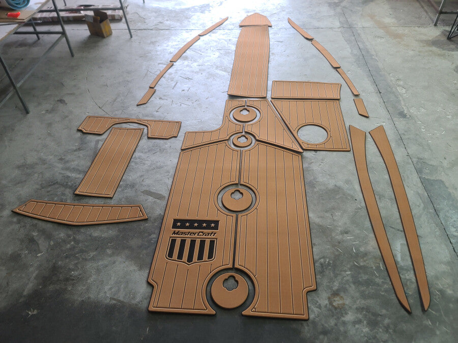 2012 MASTERCRAFT X30 cockpit faux teak floor 1/4" Teak carpet Non-slip mat