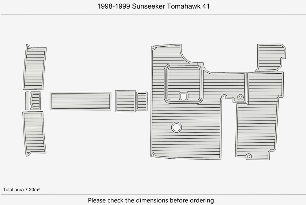 1998-1999 Sunseeker Tomahawk 41 Marine teak deck seadek EVA Foam Boat flooring