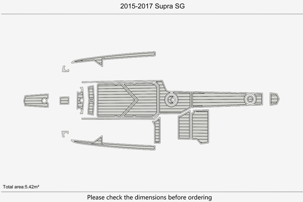 2015-2017 Supra SG Marine teak deck seadek EVA Foam Boat flooring