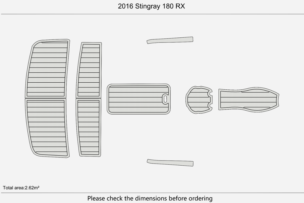 2016 Stingray 180 RX Marine teak deck seadek EVA Foam Boat flooring