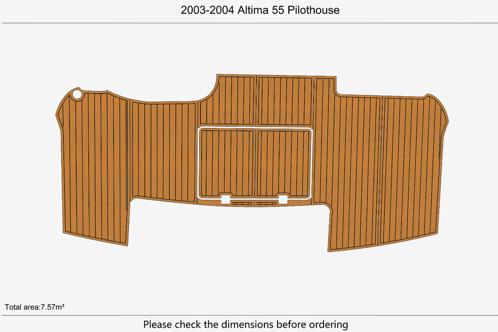 2003-2004 Altima 55 Pilothouse Swim platform 1/4" 6mm EVA foam marine floor