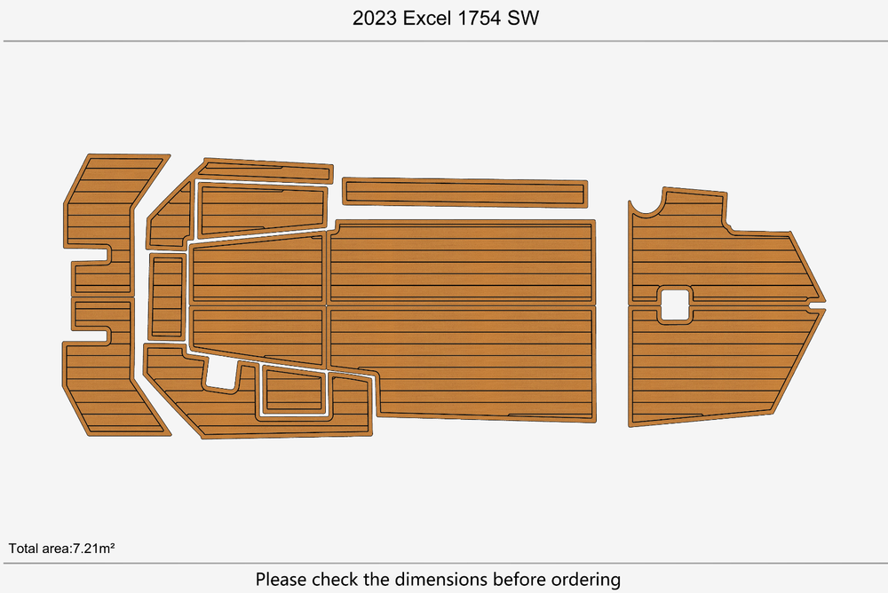 2023 Excel 1754 SW Marine teak deck EVA Foam Boat flooring
