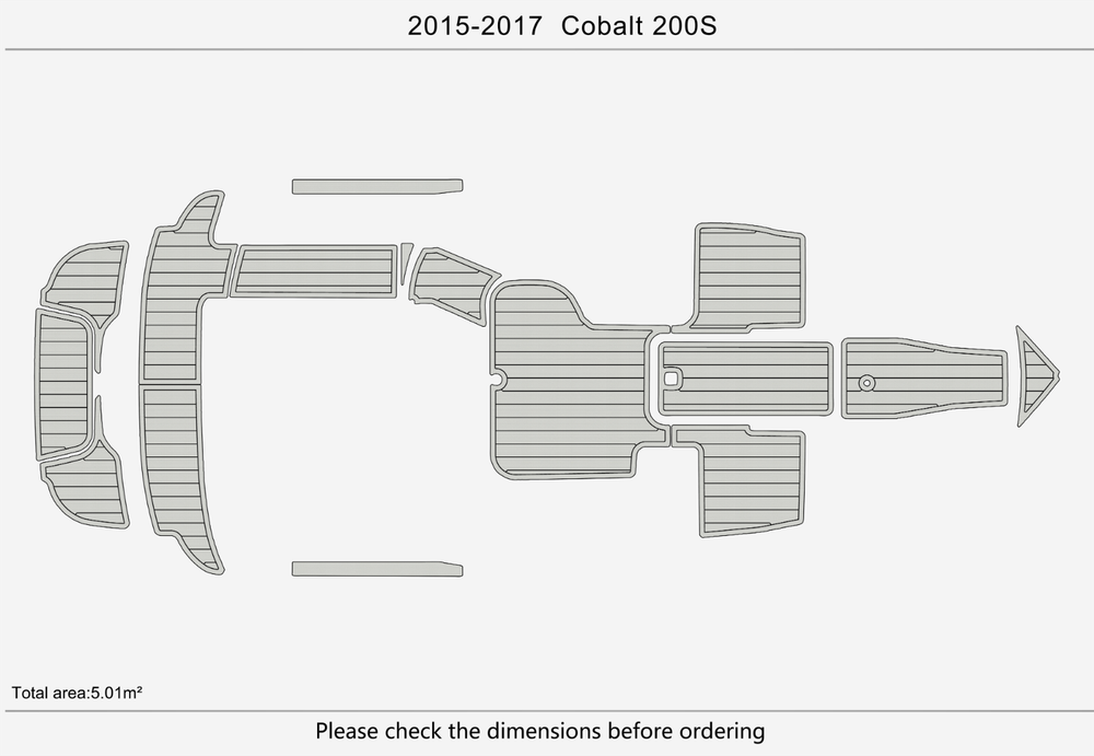 2015-2017 Cobalt 200S Cockpit Swim platform bow 1/4"6mm EVA foam faux mat floor