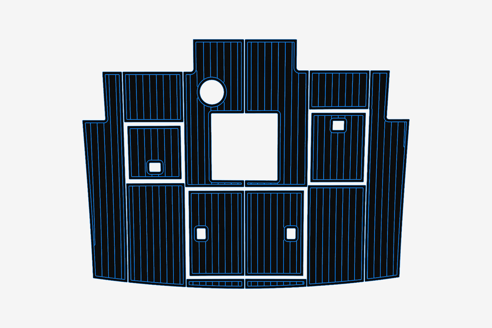 1977 Bertram 42 Marine teak deck EVA Foam Boat flooring