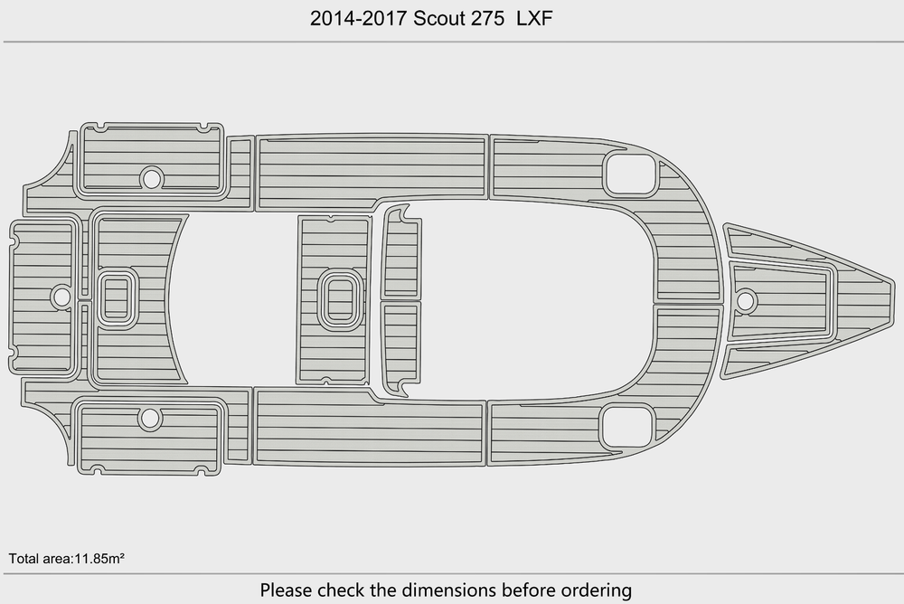 2014-2017 Scout 275 LXF Cockpit 1/4"6mm EVA Foam faux mat floor