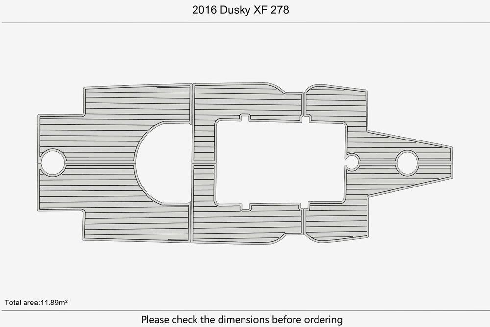 2016 Dusky XF 278 Cockpit 1/4"6mm EVA Foam carpet marine floor