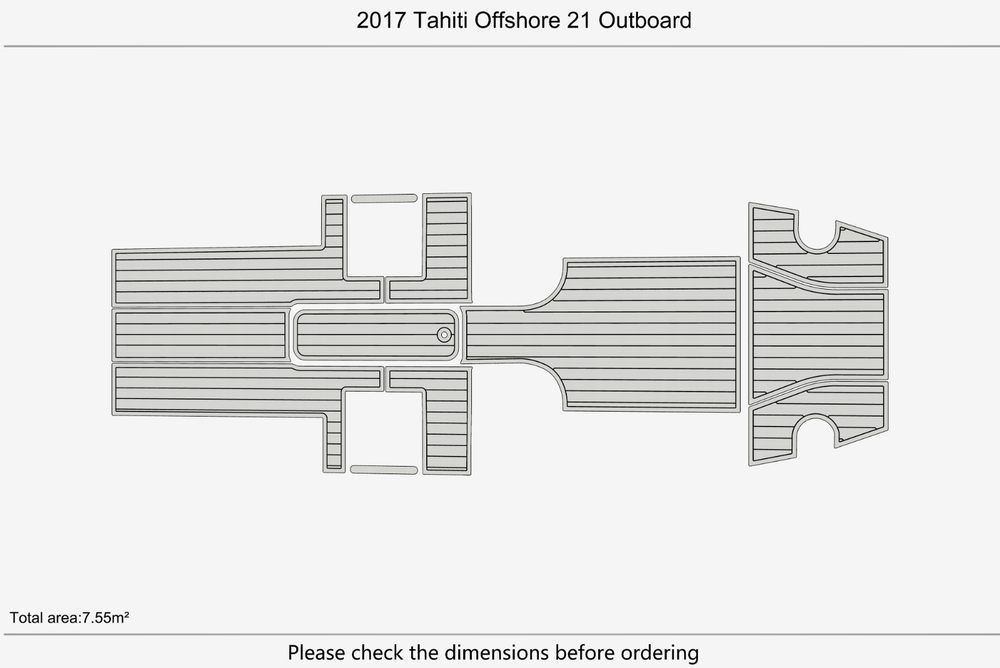 2017 Tahiti Offshore 21 Outboard Marine teak deck seadek EVA Foam Boat flooring