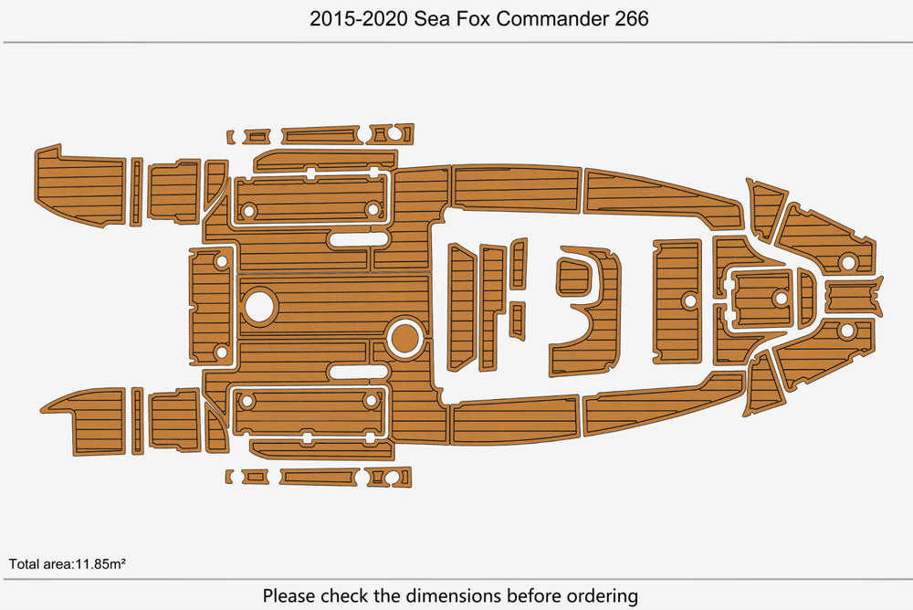 2016 Sea Fox 266 commander Cockpit Swim platform 1/4"6mm EVA Fauxfoam floor