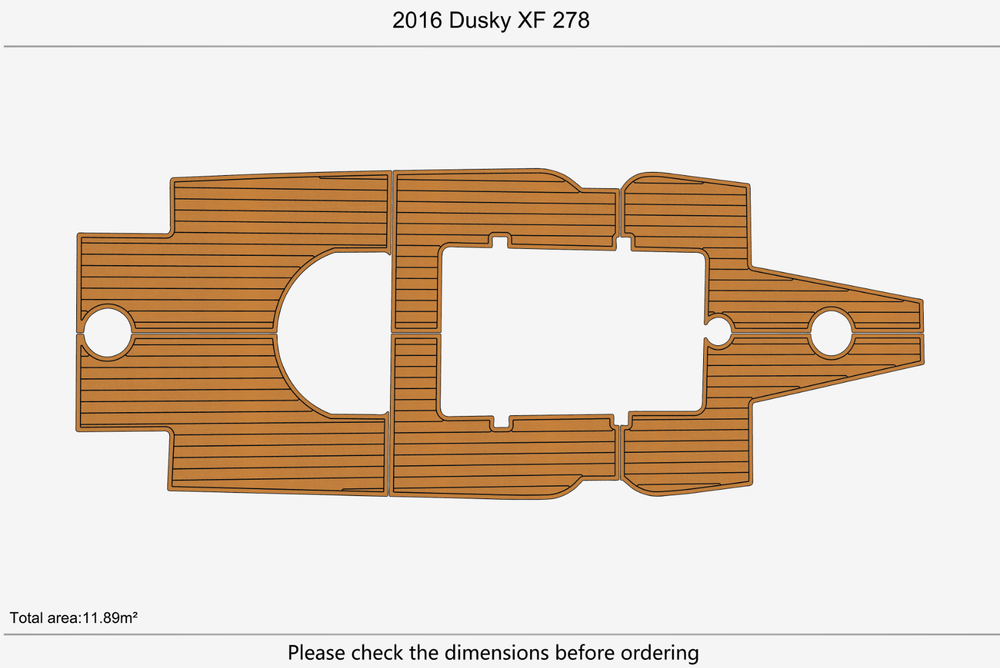 2016 Dusky XF 278 Cockpit 1/4"6mm EVA Foam carpet marine floor