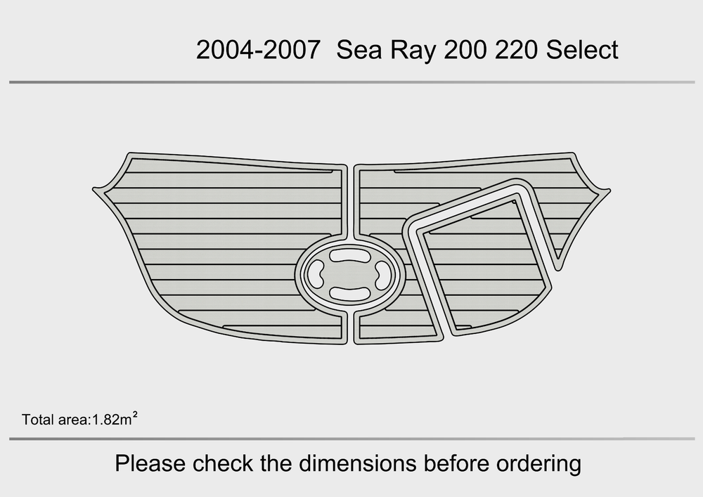 2008-2012 Sea Ray 200-220 Swim platform 1/4"6mm EVA Foam faux mat floor