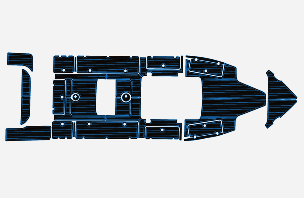 2017 Century 3200 cockpit Swim platform 1/4" 6mm EVA Teak deck floor