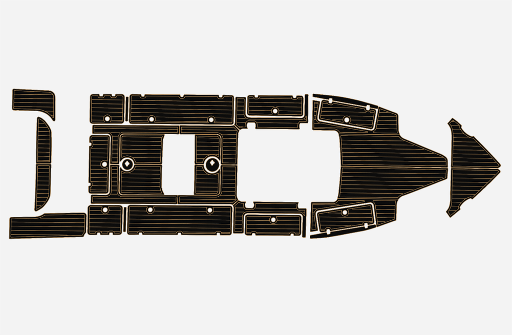 2017 Century 3200 cockpit Swim platform 1/4" 6mm EVA Teak deck floor