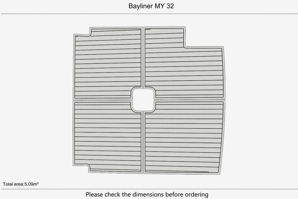 Bayliner MY 32 Anti-slip mat Custom EVA marine deck flooring